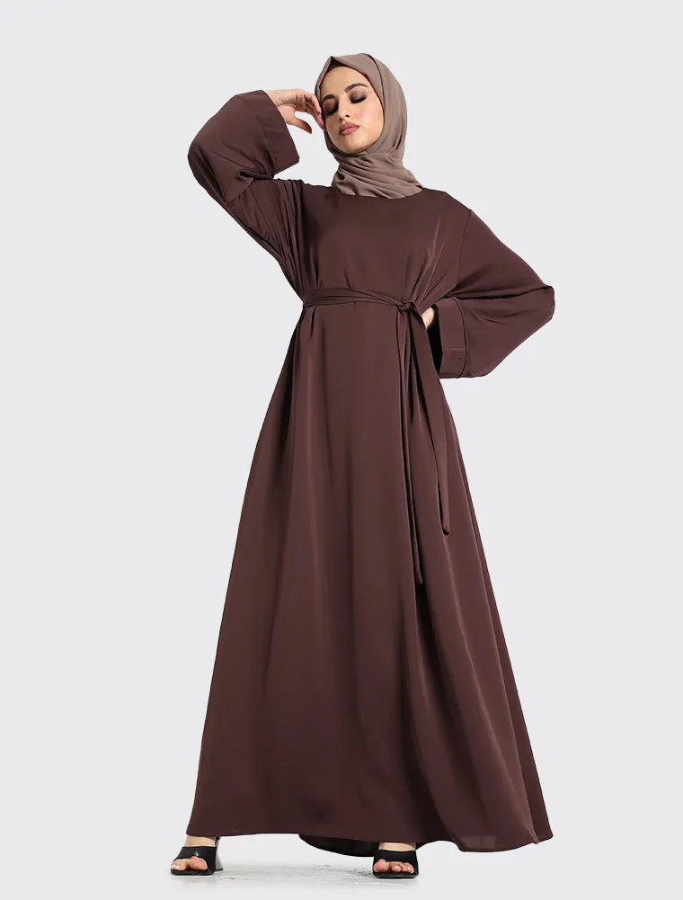 Chocolate Plain Abaya